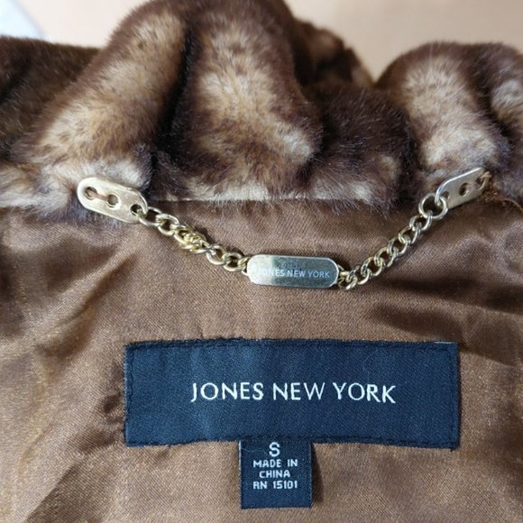 💥SHOWSTOPPER💥VINTAGE1940s STYLE FAUX MINK FUR COAT in WHISKEY - Picture 10 of 11